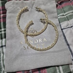 Kendra Scott Intricate Gold Hoop Earrings